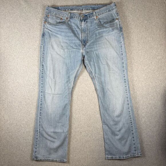 Vintage Levis 327 Mens Size 38x30 Red Tag Denim Jeans Blue Light Wash Distressed - Picture 1 of 10
